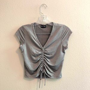 ✨silver crop top✨